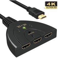 Купить коммутатор HDMI на 3 порта для проектора, монитора, телевизора KS-is (KS-340) с кнопкой переключения