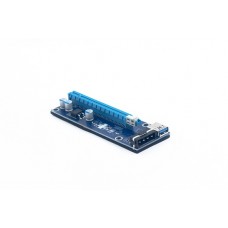 Адаптер удлинитель райзер PCIe 1x в 16x с питанием Molex KS-is (KS-346)