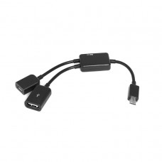 Купить переходник OTG USB micro USB с портом питания KS-is (KS-333)