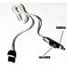 Кабель 2в1 USB-Lightning/microUSB (KS-285 Black/White) 1м