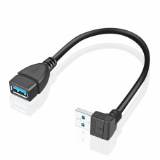 Купить угловой USB 3.0 кабель адаптер Male в Female KS-is (KS-401)