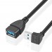 Купить угловой USB 3.0 кабель адаптер Male в Female KS-is (KS-401)
