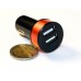 Зар ус-во USB 2 порта для циф техн 2.1A/1A от прик авто 12В KS-is Joox (KS-212Silver/Black/Red/Blue)